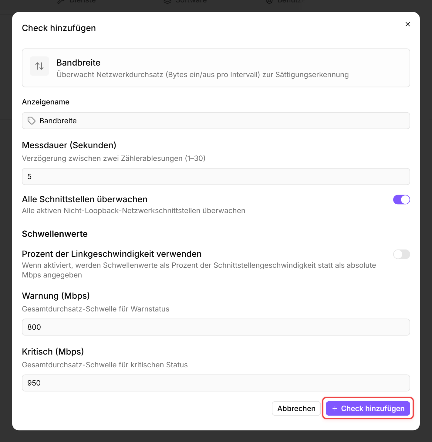 Konfigurationsdialog