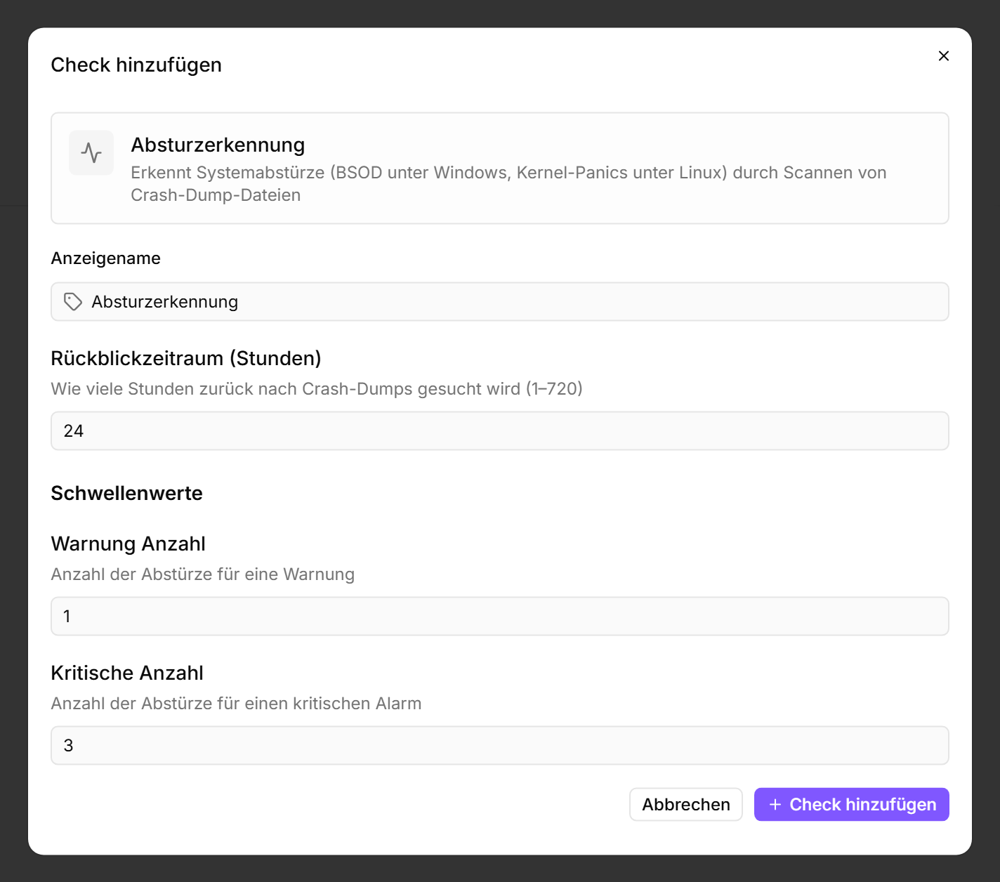 Konfigurationsdialog