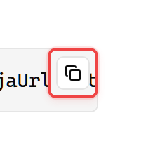 Step 4 Install of the deployment wizard with the PowerShell install command in a grey code block. The copy button at the top-right of the code block is outlined in red; the command text extends beyond the visible crop (readers copy it from the live interface, not from this image).