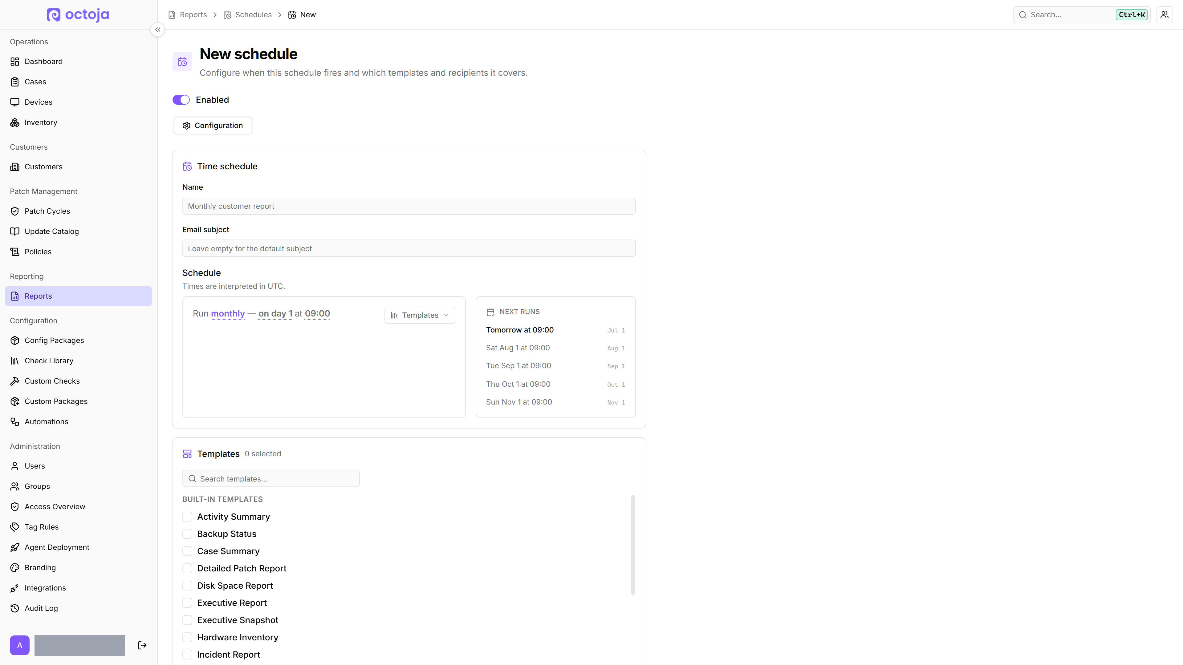 Schedule and email your reports