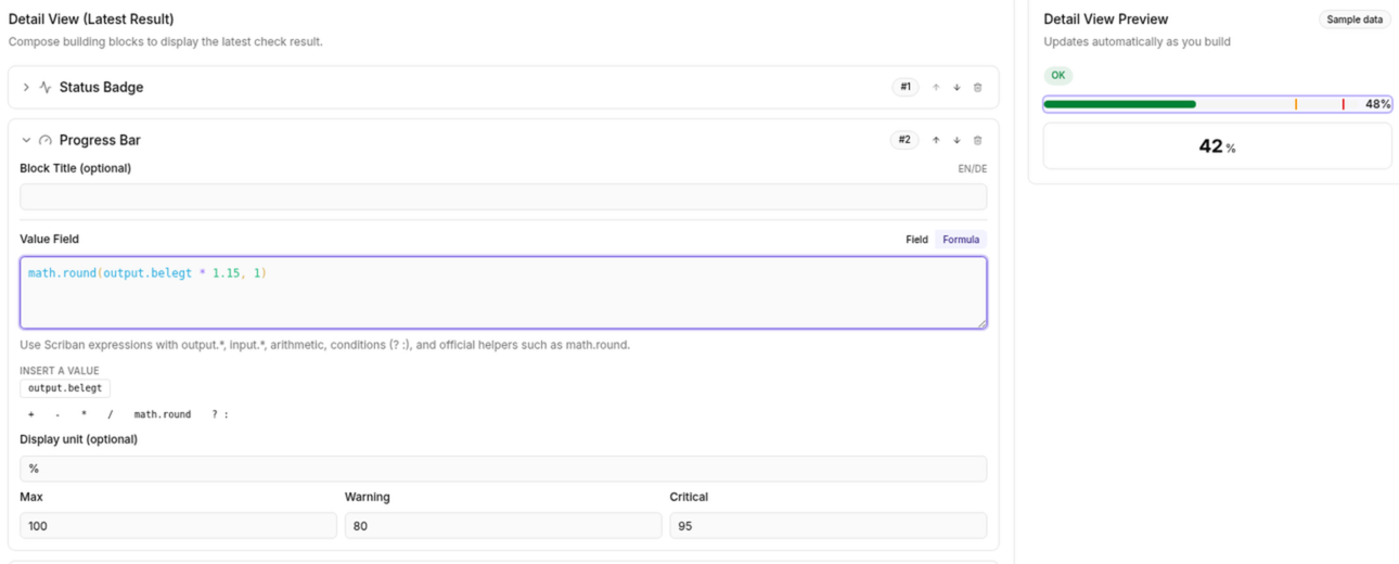 Formula studio for custom checks